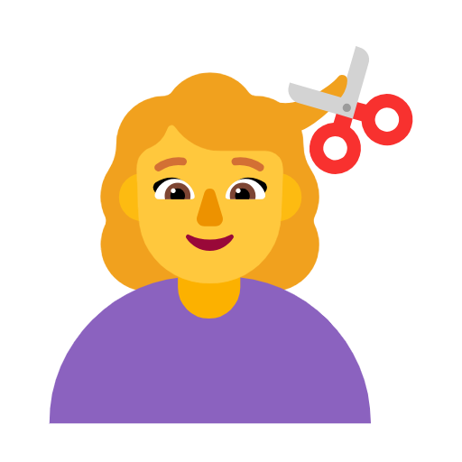 Woman Getting Haircut on Microsoft Fluent