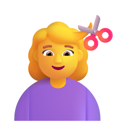 Woman Getting Haircut on Microsoft 3D
