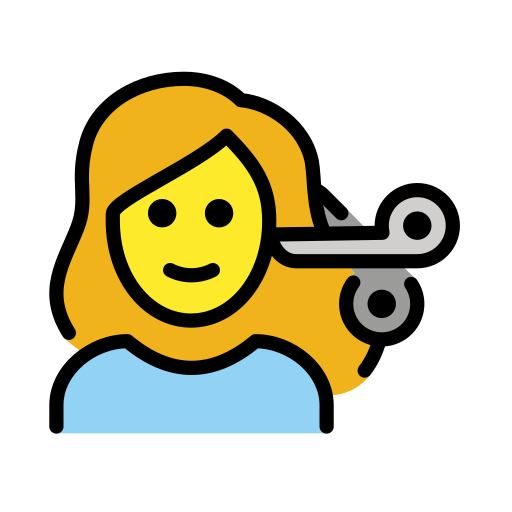 Woman Getting Haircut on OpenMoji