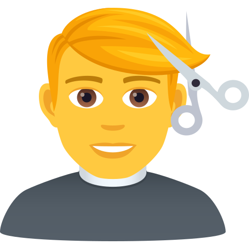 Man Getting Haircut on JoyPixels