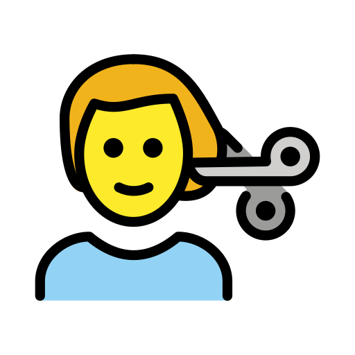 Man Getting Haircut on OpenMoji