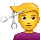 Man Getting Haircut on WhatsApp