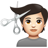 Haircut: Light Skin Tone on WhatsApp