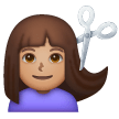 Woman Getting Haircut: Medium Skin Tone on Samsung