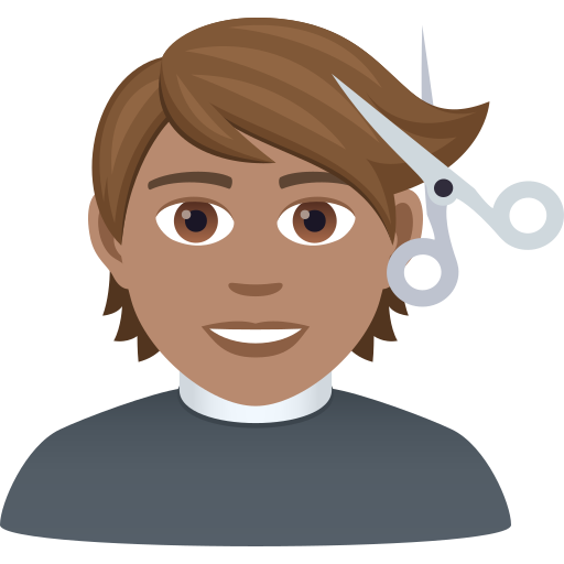 Haircut: Medium Skin Tone on JoyPixels