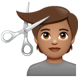 Haircut: Medium Skin Tone on WhatsApp