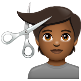 Haircut: Medium-Dark Skin Tone on WhatsApp