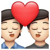 Kiss: Light Skin Tone on WhatsApp