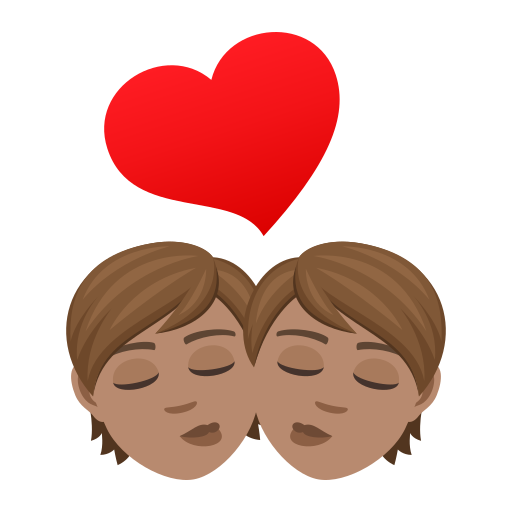 Kiss: Medium Skin Tone on JoyPixels