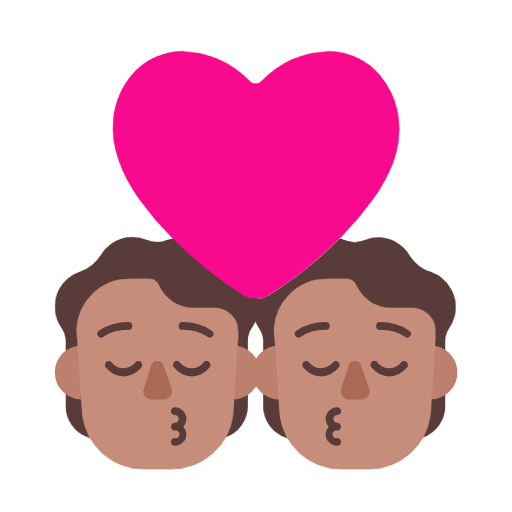 Kiss: Medium Skin Tone on Microsoft Fluent