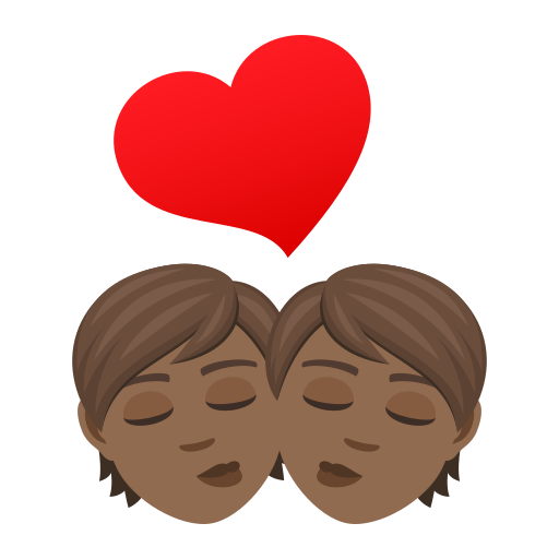 Kiss: Medium-Dark Skin Tone on JoyPixels