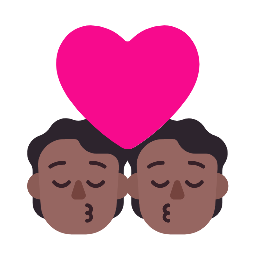 Kiss: Medium-Dark Skin Tone on Microsoft Fluent