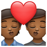 Kiss: Medium-Dark Skin Tone on WhatsApp