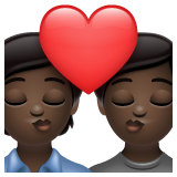 Kiss: Dark Skin Tone on WhatsApp