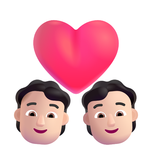 Couple With Heart: Light Skin Tone on Microsoft 3D