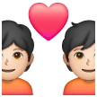 Couple With Heart: Light Skin Tone on Samsung