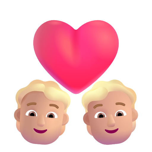 Couple With Heart: Medium-Light Skin Tone on Microsoft 3D