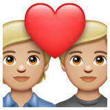 Couple With Heart: Medium-Light Skin Tone on WhatsApp