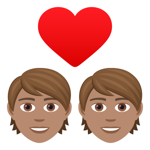 Couple With Heart: Medium Skin Tone on JoyPixels