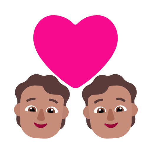 Couple With Heart: Medium Skin Tone on Microsoft Fluent