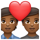 Couple With Heart: Medium-Dark Skin Tone on WhatsApp