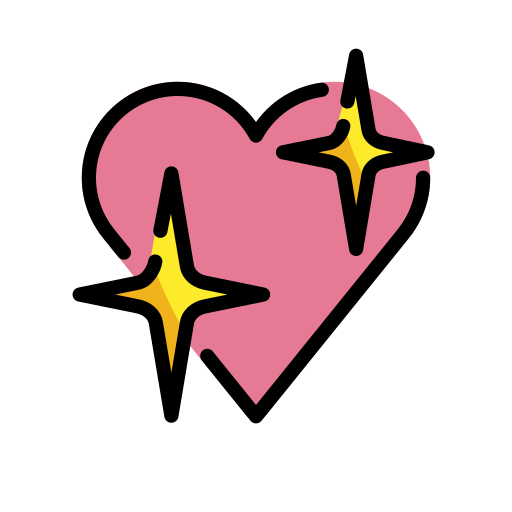 Sparkling Heart on OpenMoji