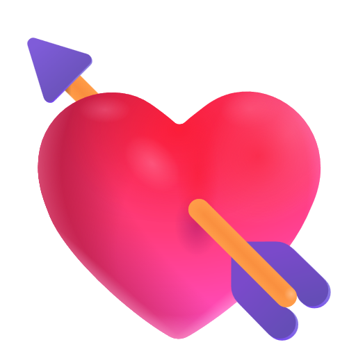 Heart With Arrow on Microsoft 3D