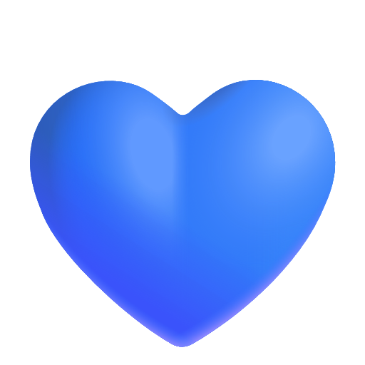Blue Heart on Microsoft 3D