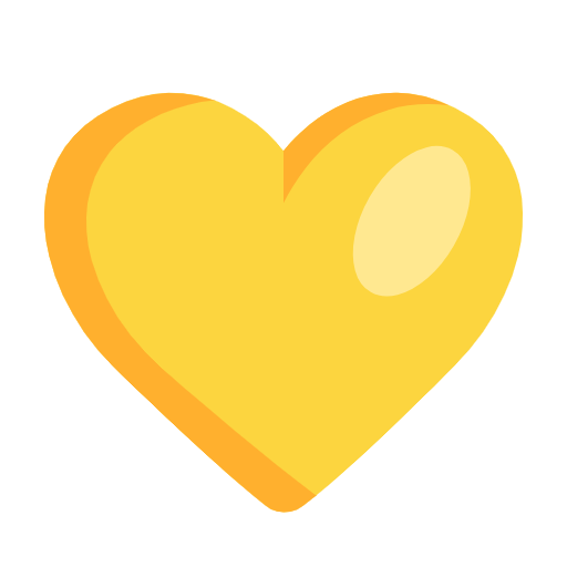 Yellow Heart on Microsoft Fluent