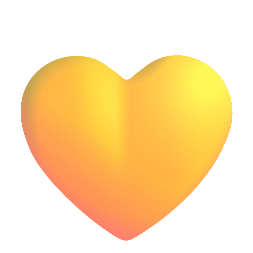 Yellow Heart on Microsoft 3D