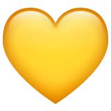Yellow Heart on WhatsApp