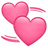 Revolving Hearts on WhatsApp