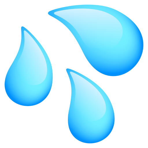 Splashing Sweat Symbol on JoyPixels