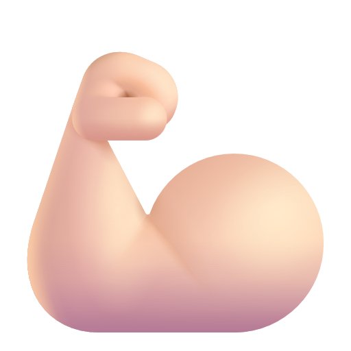 Flexed Biceps: Light Skin Tone on Microsoft 3D