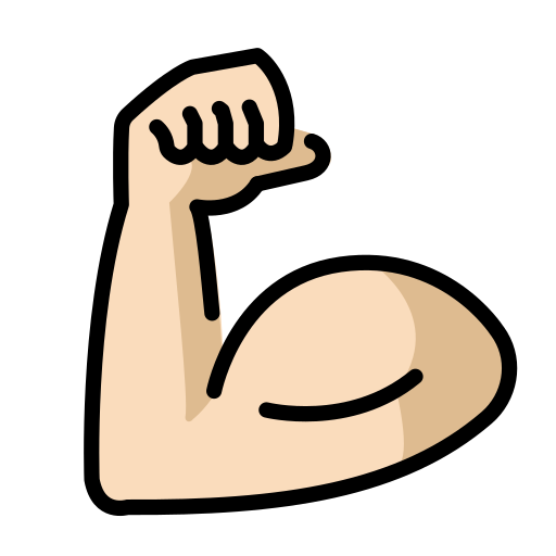 Flexed Biceps: Light Skin Tone on OpenMoji