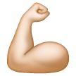 Flexed Biceps: Light Skin Tone on Samsung