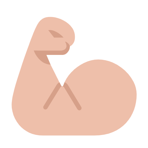 Flexed Biceps: Medium-Light Skin Tone on Microsoft Fluent