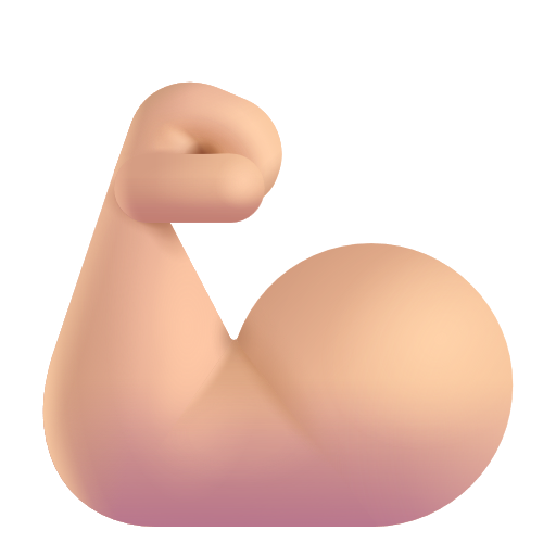 Flexed Biceps: Medium-Light Skin Tone on Microsoft 3D
