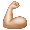Flexed Biceps: Medium-Light Skin Tone on Samsung