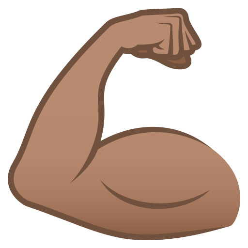 Flexed Biceps: Medium Skin Tone on JoyPixels