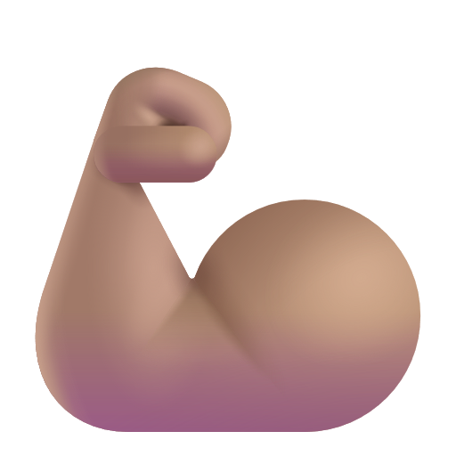 Flexed Biceps: Medium Skin Tone on Microsoft 3D