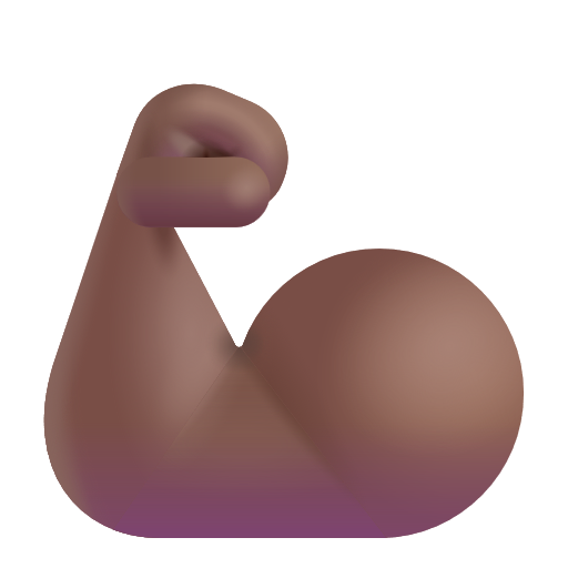 Flexed Biceps: Medium-Dark Skin Tone on Microsoft 3D