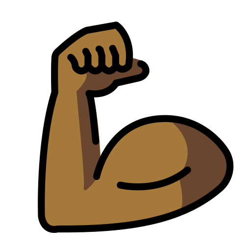 Flexed Biceps: Medium-Dark Skin Tone on OpenMoji