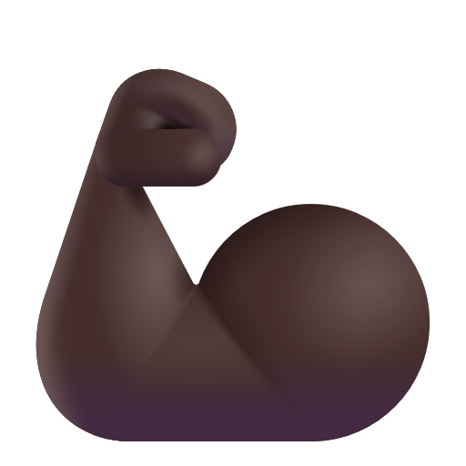 Flexed Biceps: Dark Skin Tone on Microsoft 3D