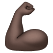Flexed Biceps: Dark Skin Tone on Samsung