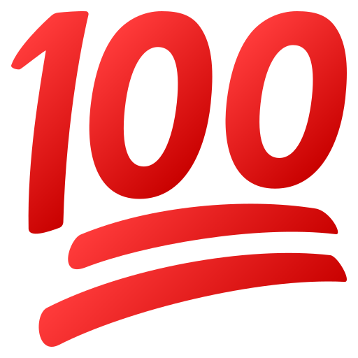 Hundred Points Symbol on JoyPixels