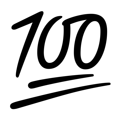 Hundred Points Symbol on Noto Emoji