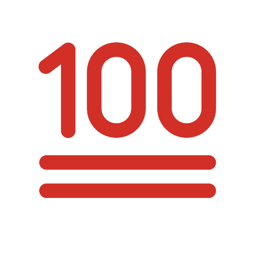 Hundred Points Symbol on OpenMoji