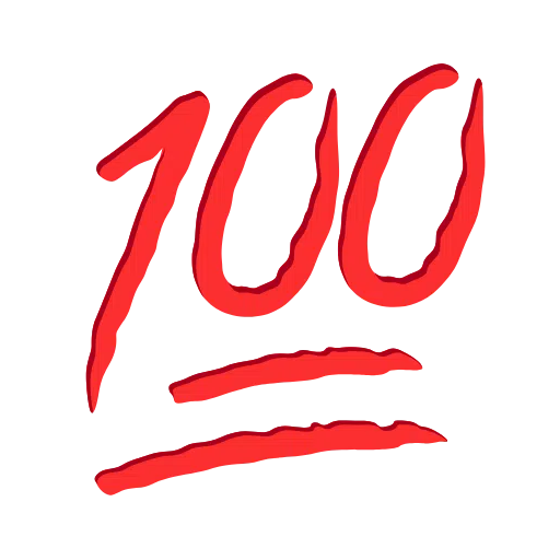 Hundred Points Symbol on Telegram