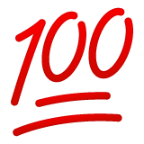 Hundred Points Symbol on WhatsApp